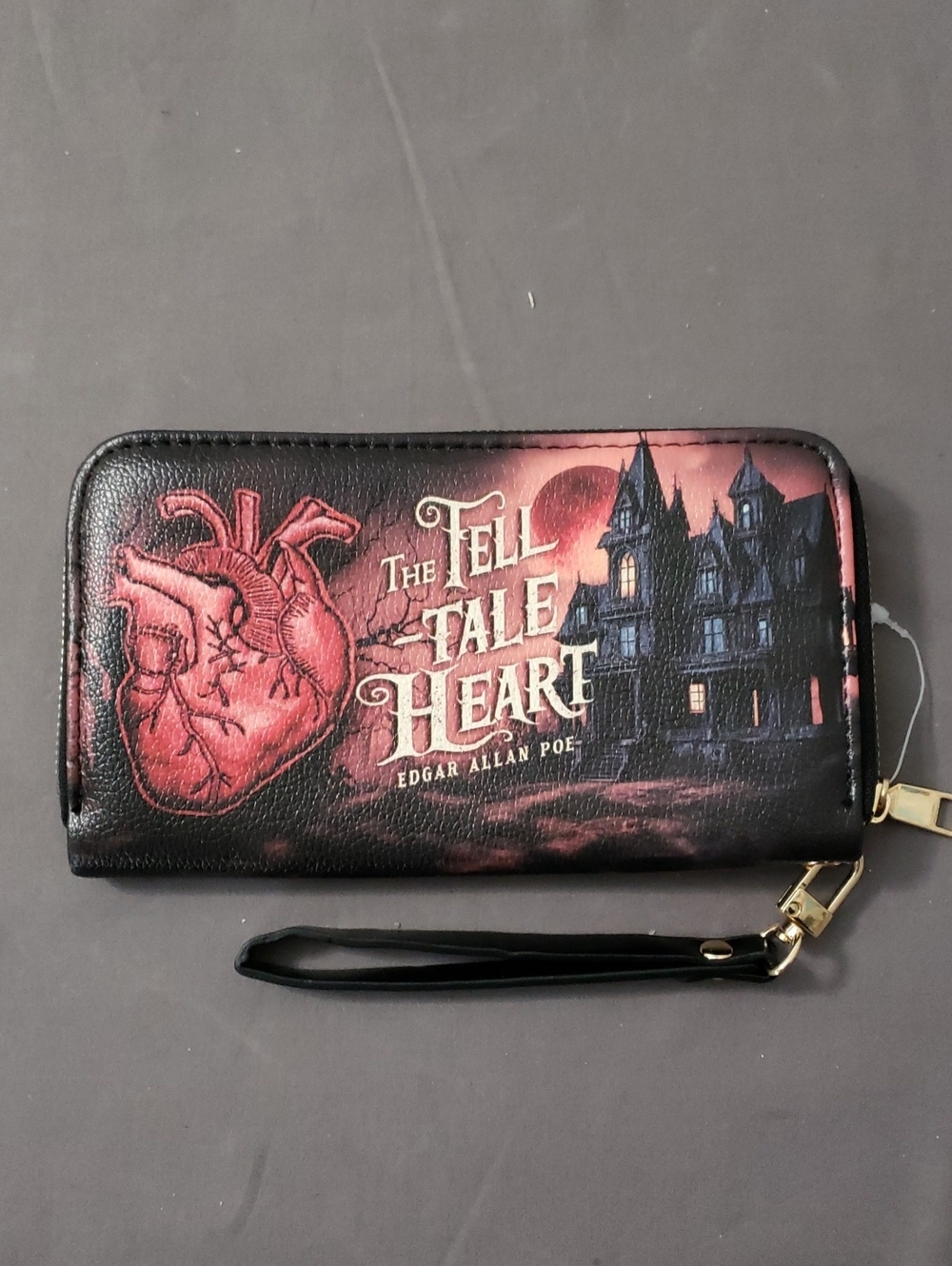 The Tell-Tale Heart Zip Wallet - Black & Red